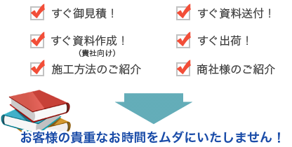 お客様の貴重なお時間をムダにいたしません！